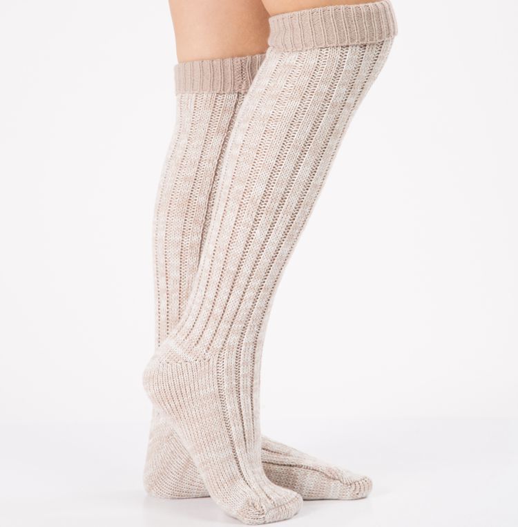 1 Pair Women's Knitted Boot Socks Boot Cuffs Toppers Knit Leg Boot Knee High Long Leg Warmers Sock: color 2