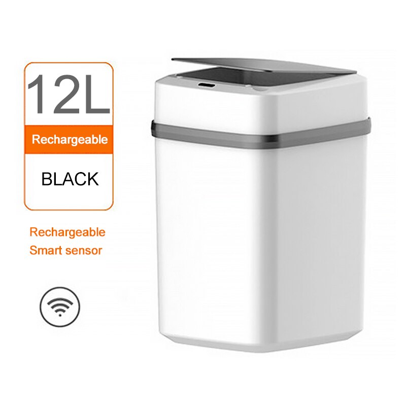 12L Automatic Intelligent Sensor Smart Trash Can Touchless Smart Infrared Motion Sensor Rubbish Waste Bin For Household Kitchen: 4