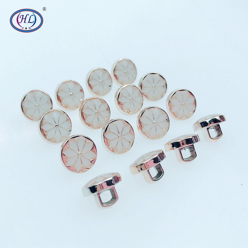 Hl 50/150 stuks 10mm druppelende olie schacht plating knopen diy kleding naai accessoires shirt knopen