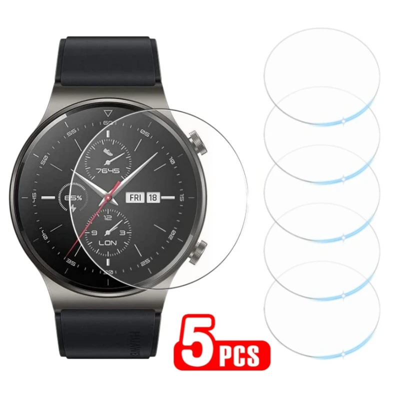 1-5 uds vidrio templado HD para Huawei Watch GT 2 3 GT2 GT3 Pro 46mm GT Runner Smartwatch Protector de pantalla película a prueba de explosiones