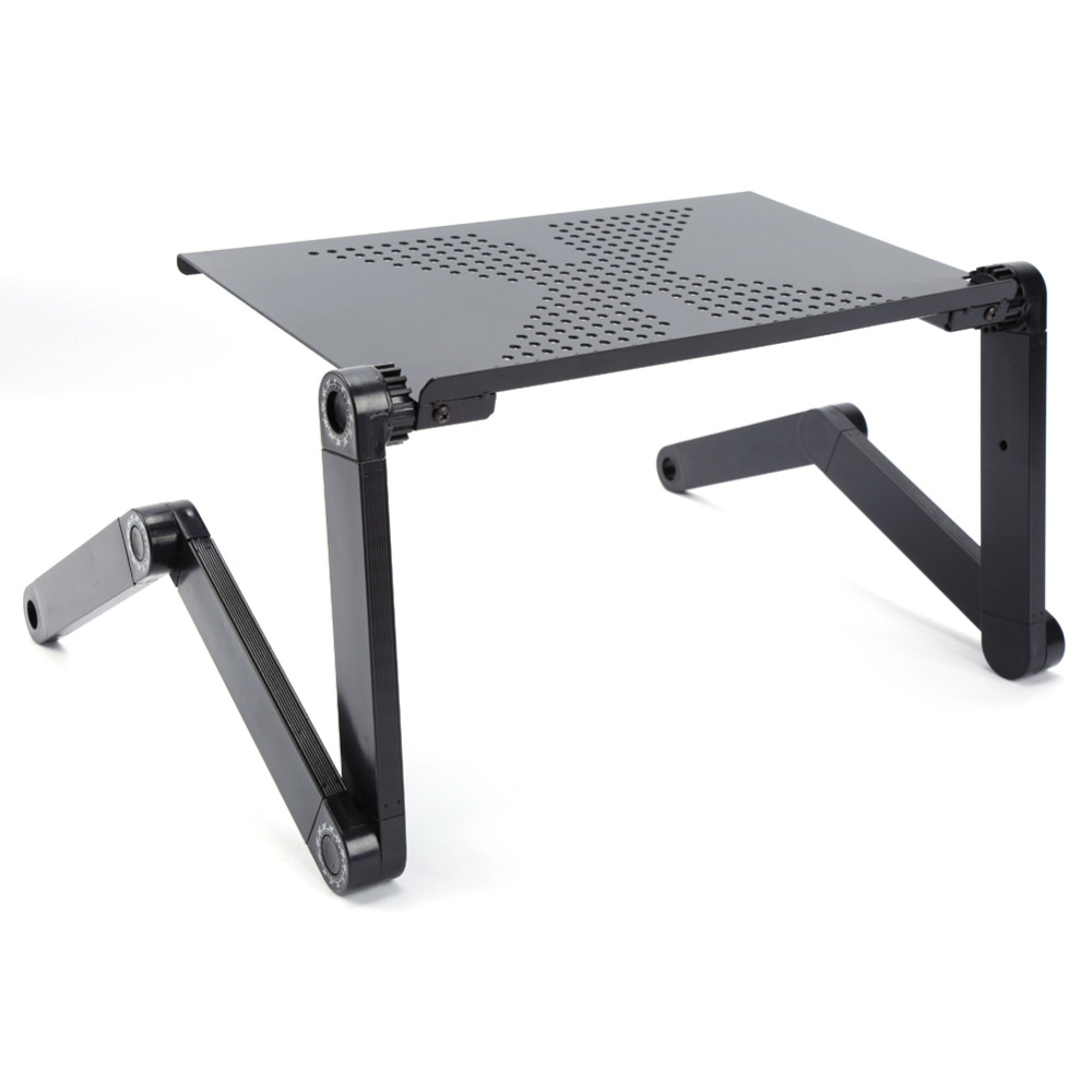 Draagbare Verstelbare Laptop Tafel Opvouwbare Laptop Bureau Computer Mesa Para Notebook Stand Tray Voor Slaapbank Zwart