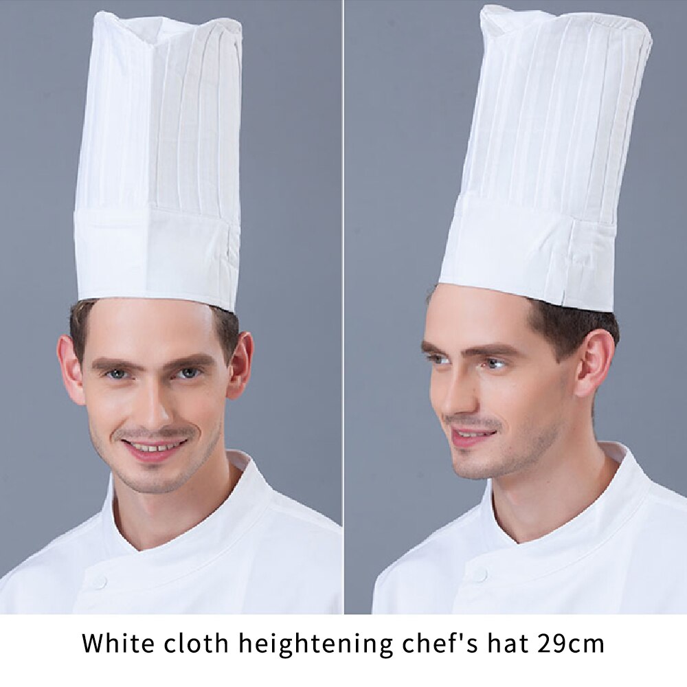 Gorro de Chef elástico para Chef, uniforme de Cocinero, restaurante, cocina, Catering, Gorro alto elástico, hojaldre para Postres, pasteles, hornear, Unisex