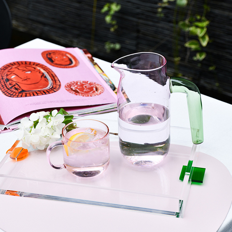 Transparant Acryl Dienblad Snack Cake Water Cup Opslag Bakjes Woonkamer Theapoy Organisatie