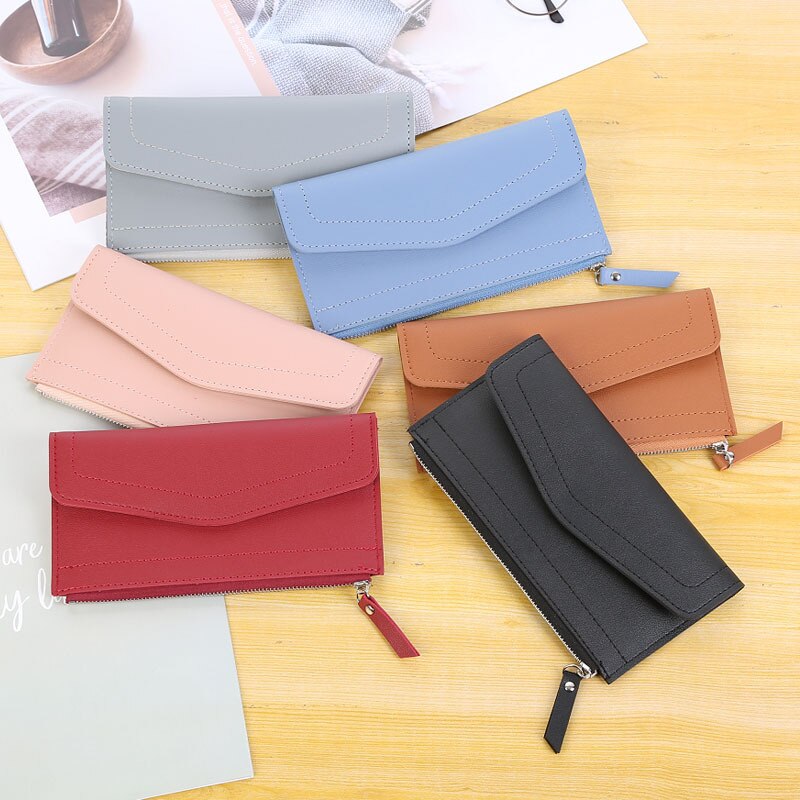 Simple Zipper Envelope Ladies Wallet Mid-length Large-capacity Women's Wallet Multi-card Card Holder