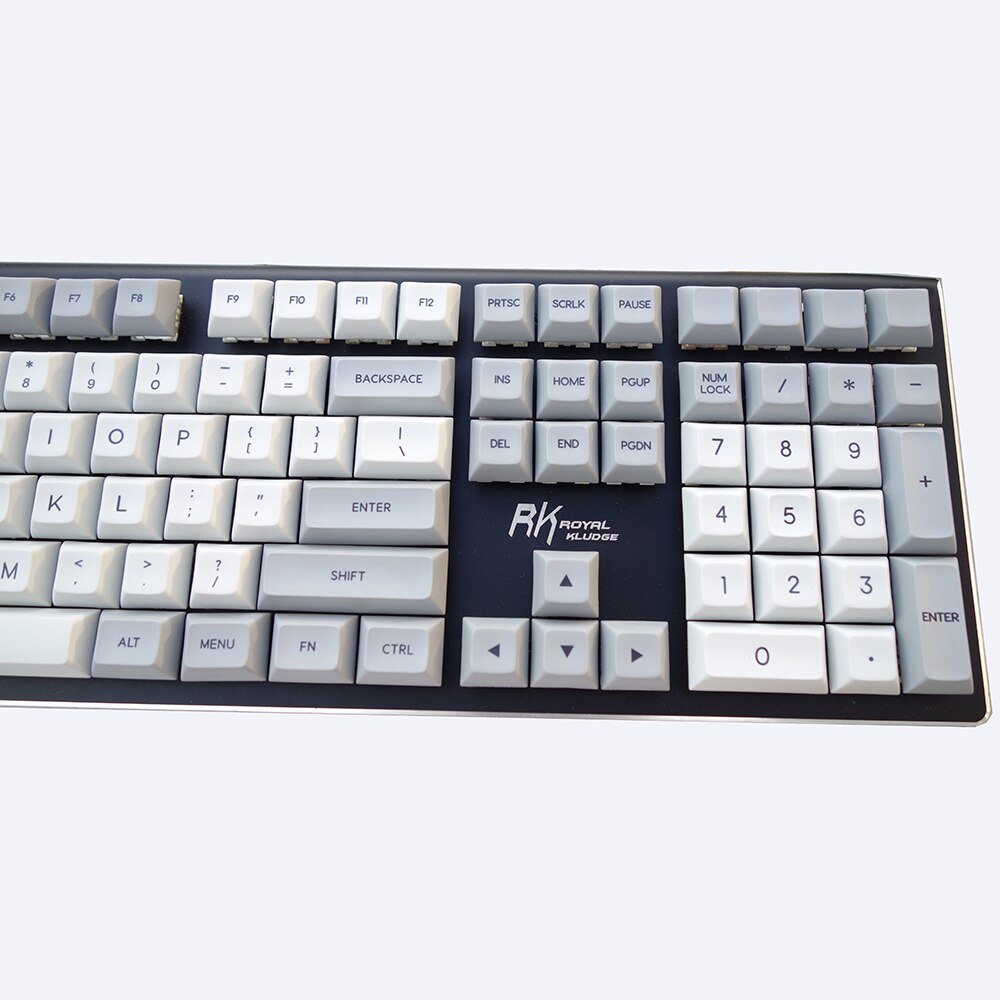121 nycklar offwhite-grå pbt dsa keycaps ansi iso layout dye-subbed eller blank för cherry mx switchar mekaniskt tangentbord