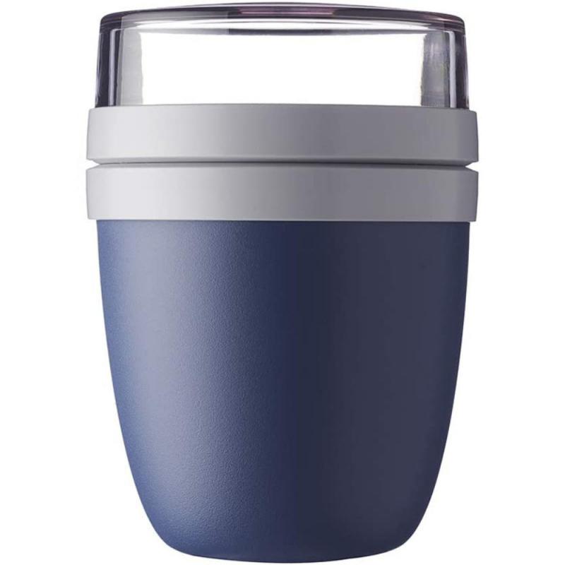Fiambrera portátil creativa de viaje, Bol para conservar la comida, fiambrera, Yogurt, tuerca, postre, taza de preservación, vajilla,: 1PC Navy Blue