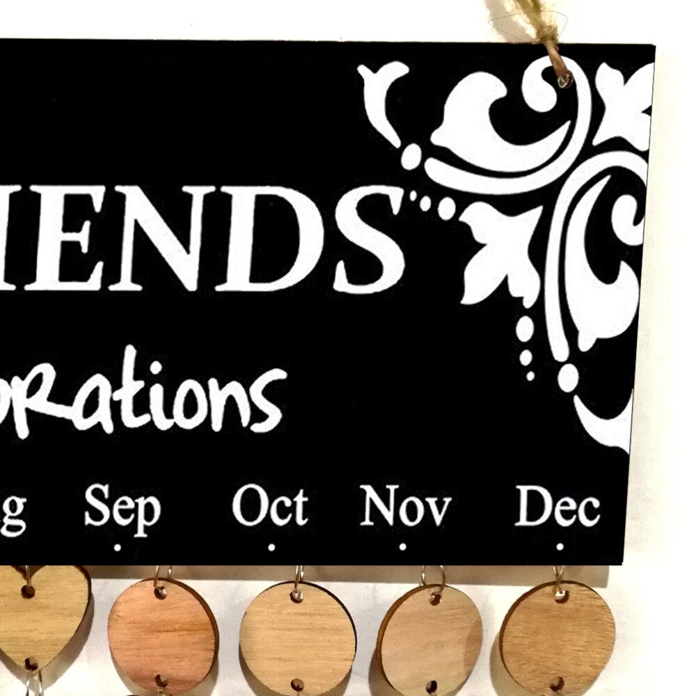 DIY Wood Family & Friends Calendar Birthday Reminder Calendar House Calendar Hanging Decoration DIY Family & Friends Calendar