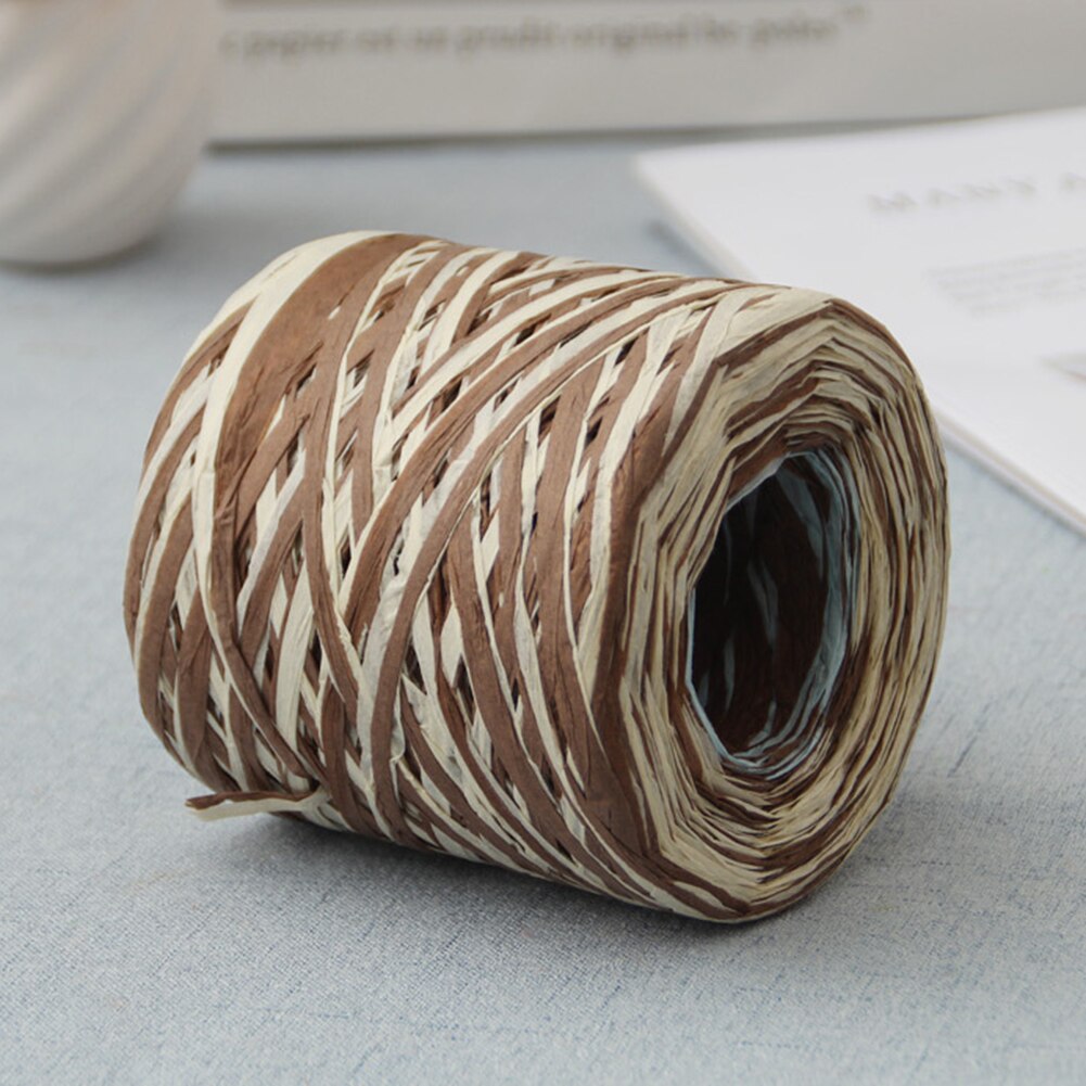200m Papier Touw Raffia Lint Kant Wikkelen Touw Geschenkdoos Wikkelen DIY Scrapbooking Ambachten Birthday Party Bruiloft Decoratie