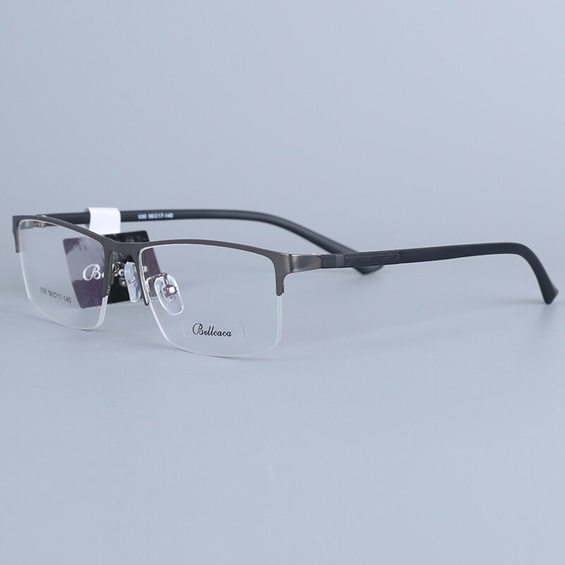 Bellcaca Brilmontuur Mannen Brillen Computer Bijziendheid Optische Prescription Eye Clear Lens Glazen Frame Voor Mannelijke Eyewear 030: 030 Gun-gray