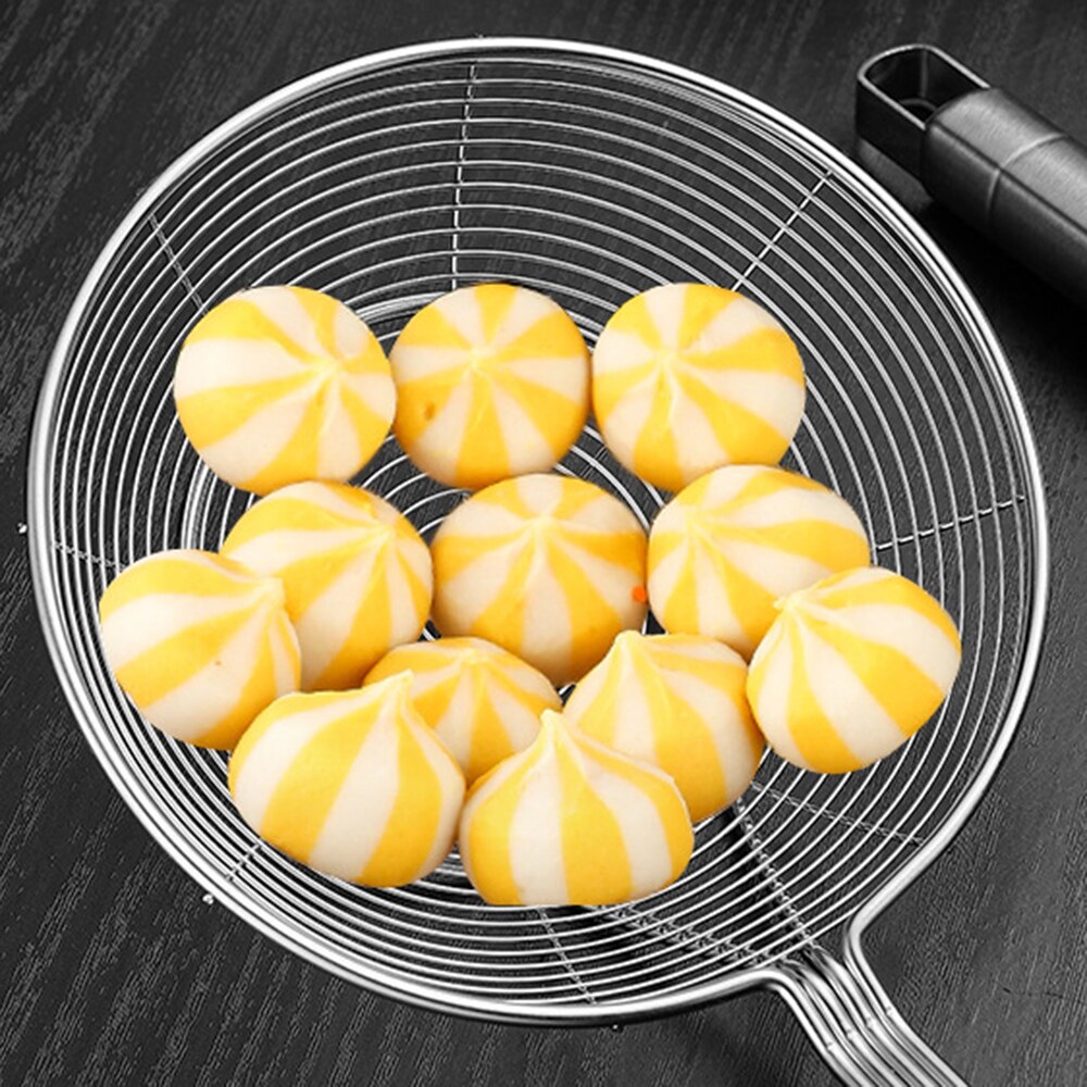 Stainless Steel Skimmer Long Handle Kitchen Cooking And Frying Spider Skimmer Fried Noodle Strainer Tool Kitchen Utensil