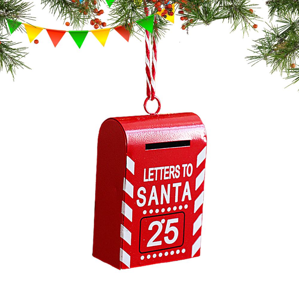 Christmas Mailbox Ornament Letters To Santa Mailbox Hangable Home Decorations Classic Mailbox Decorations For Christmas: PURPLE