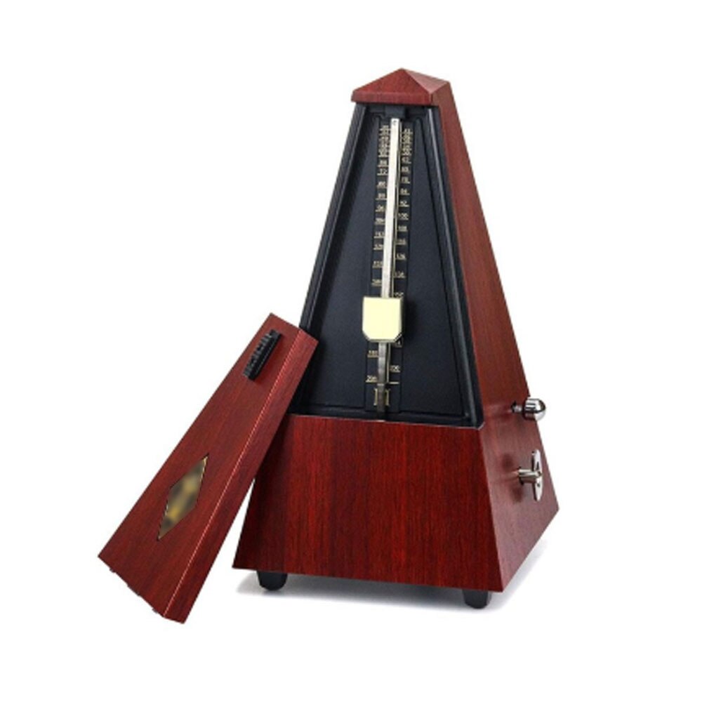 Metrónomo para guitarra, tipo torre, timbre, ritmo mecánico, péndulo, metrónomo para guitarra, bajo, Piano, violín, accesorios: Red wood