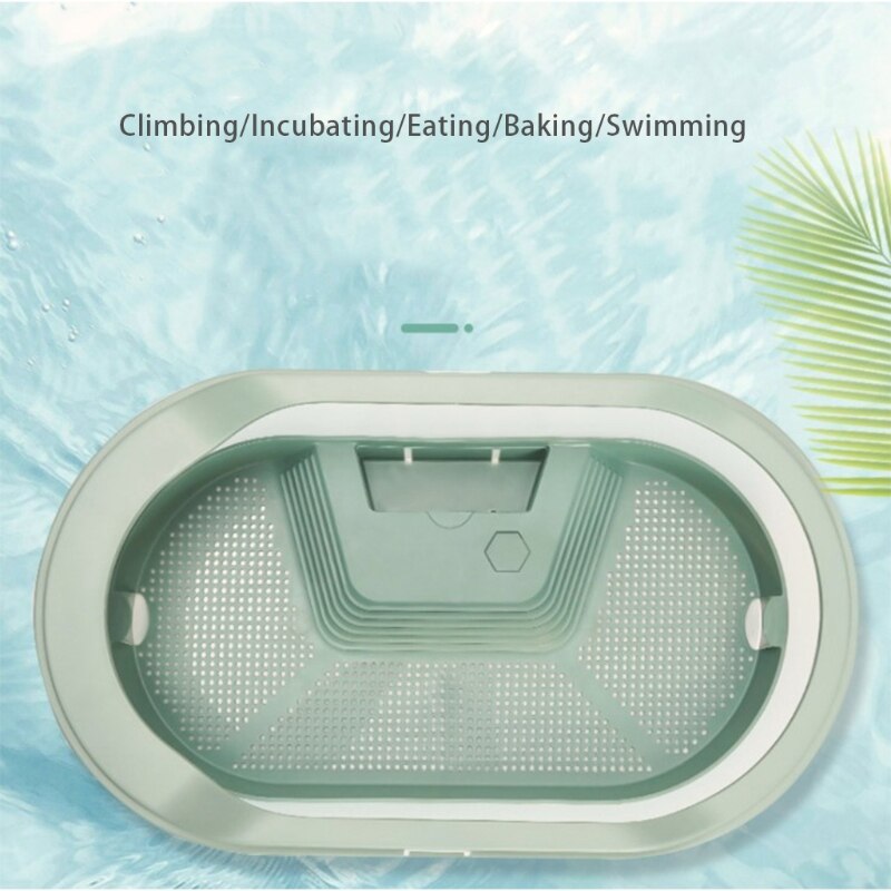 Turtle Tank Reptile Detachable House Easy to Change Water Plastic Habitat