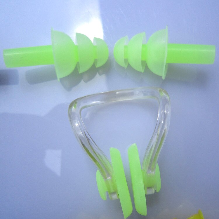2 conjuntos de tampões de silicone para natação, acessórios suaves à prova d&#39;água para nariz e piscina