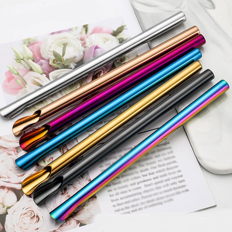 Grande paille en métal réutilisable, 15mm, pour Bubble Tea Milkshake, en acier inoxydable 304, ensemble de pailles à boire, Bar Boba Tubes droits