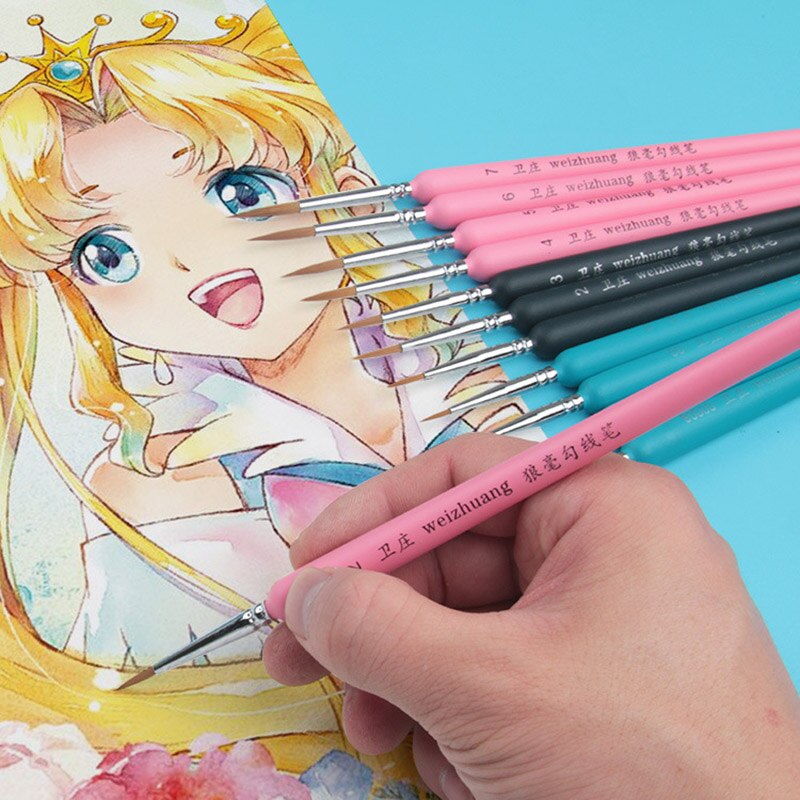 3 sztuk profesjonalne ręcznie malowane hak linii pędzelek robić zdobień w porządku akwarele robić rysowania malowania szczotka dla studentów szkoły sztuki piśmienne