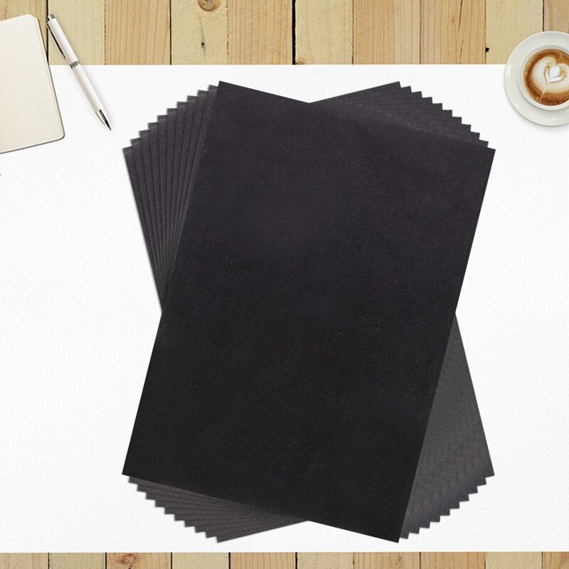 100Pcs/Set Black A4 Copy Carbon Paper Painting Tracing Paper Graphite Painting Reusable Painting Accessories Legible Tracing