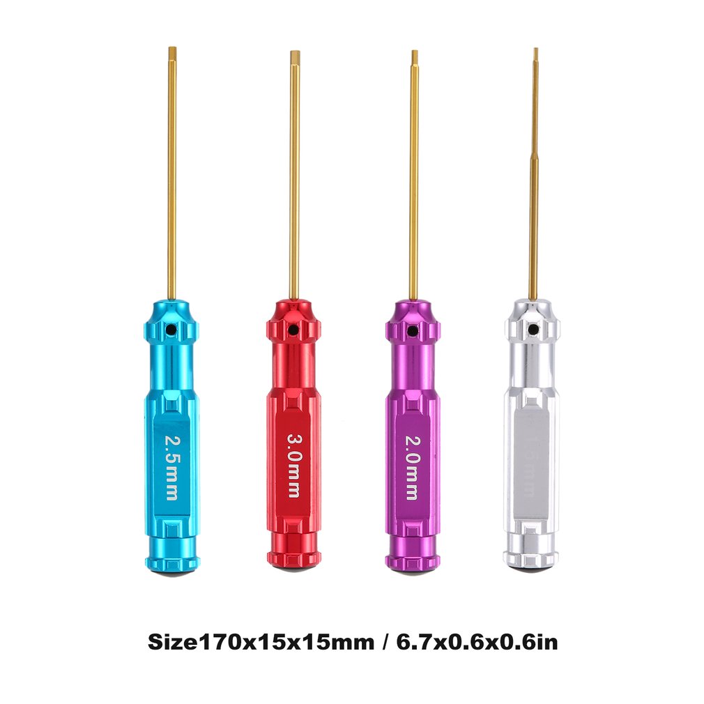 Craznick Hex Schroevendraaier RC Tool Kit: Hex Schroevendraaier Set 0.9/1.27/1.3/1.5/2.0/2.5/3.0mm Zeskant Inbus Driver met Moer Driver Sleutel voor RC Auto Multi-Axis FPV Racing Drone Quadcopter
