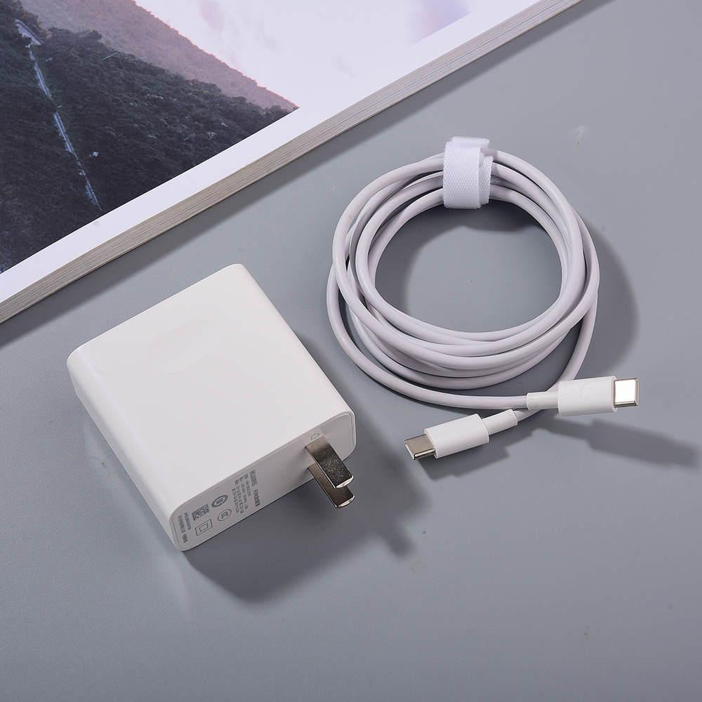 Huawei matebook 15 14 13 x pro 65w pd-laddare snabbladdning eu/us nätadapter för magicbook  d14 d15+1.8m dubbel typ c-datalinje: Oss