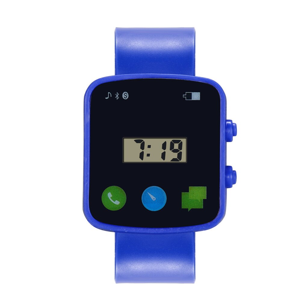 Kinderen Meisjes horloges kids Analoge Digitale weegschaal Sport horloge LED Elektronische Waterdichte Polshorloge c0604: B