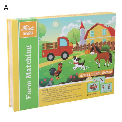 Jeu de correspondance magnétique Puzzles Imagination jouer ferme magasin Figure enfants jouet enfants jouets éducatifs pour enfants: A