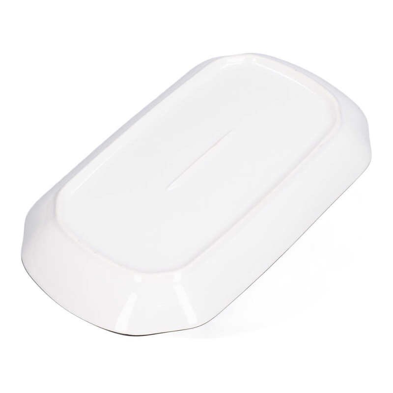 Dinner Plate Harmless Exquisite White Kitchen Plate 550ml for Restaurant for Hotel