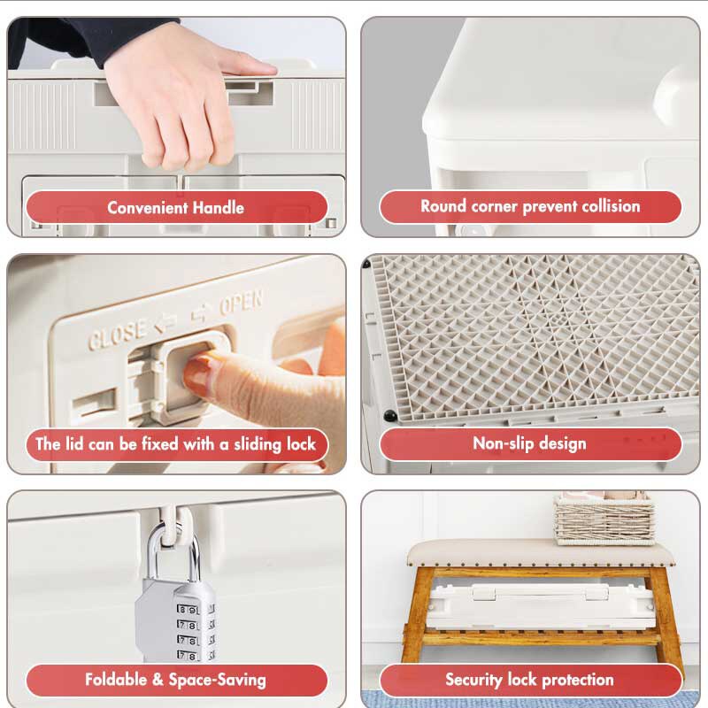 Portable Foldable Space Saving Storage Box Car Trunk Waterproof Outdoor Camping Container PP Reusable Large Capacity Travel