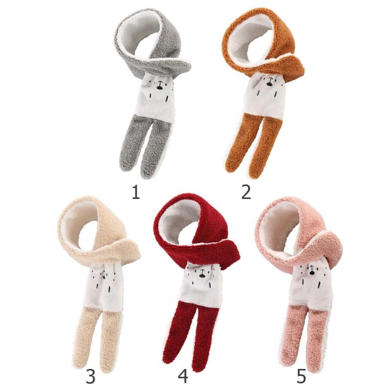 Bufanda cálida bebé niños invierno imitación piel de cordero otoño invierno cálido Collar chal bufandas Niños Accesorios para 0-3 años bebé