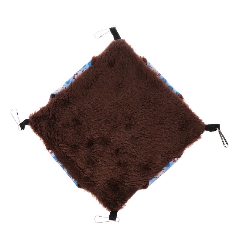 Hamaca de doble capa para mascotas, forro polar de felpa suave de invierno cálido nido colgante, cama para dormir, mascotas pequeñas, hámster, ardilla, Chinchilla, cerdo
