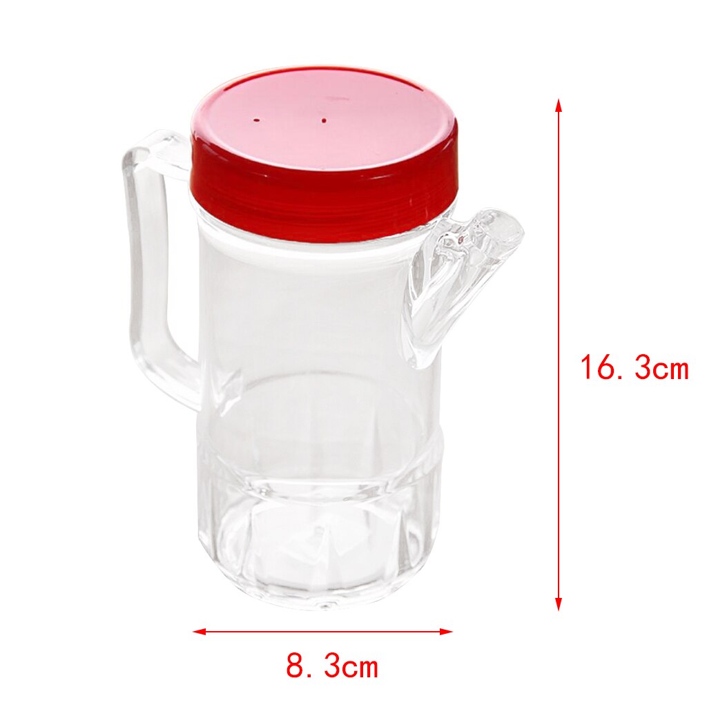 3pcs Oil Vinegar Pourer Glass Bottle Condiment Cruet Dispenser Acrylic Bottle