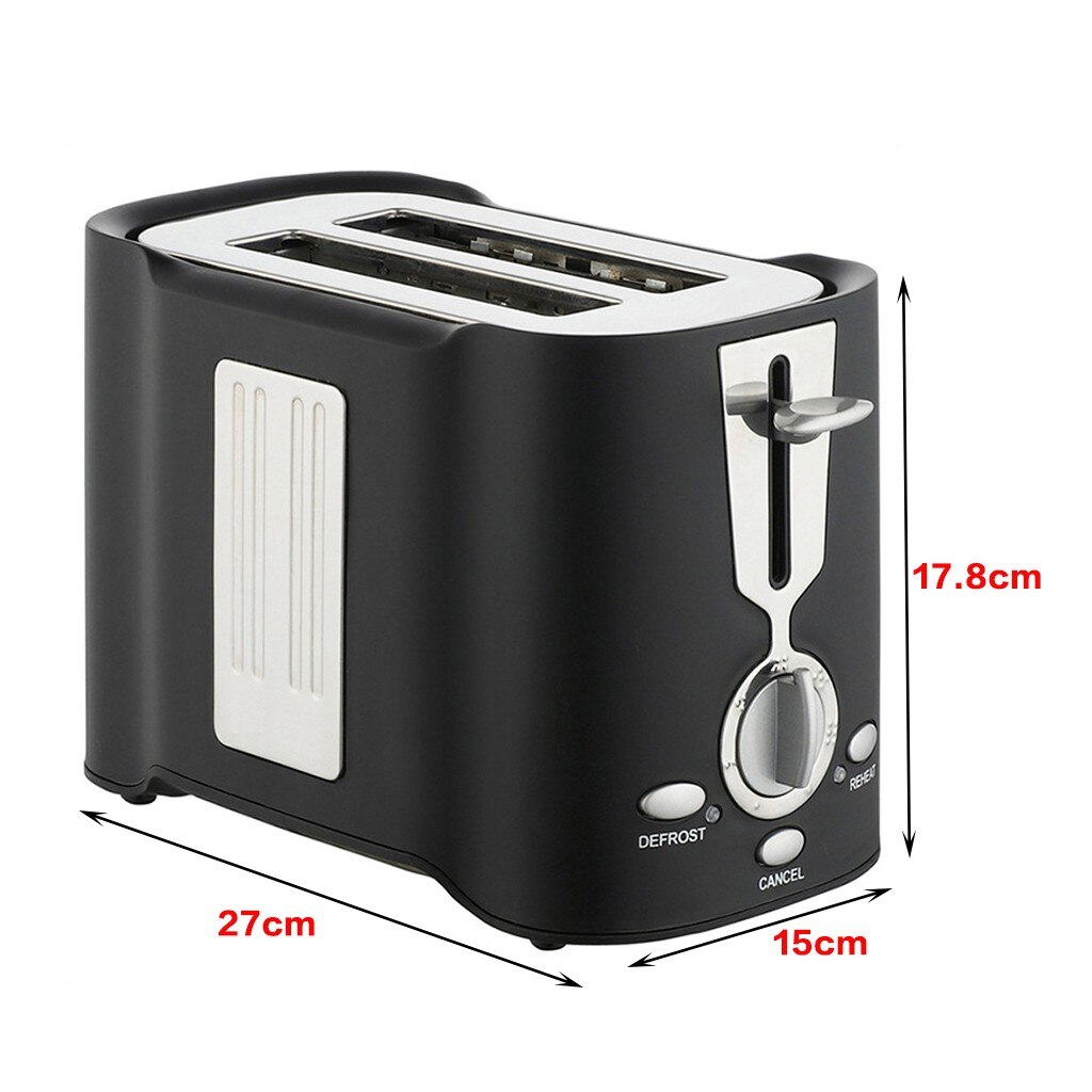 Home Automatic Bread Toaster Baking Breakfast Machine Stainless Steel 2 Slices Slots Bread Maker Kitchen Toasters Machine#db4