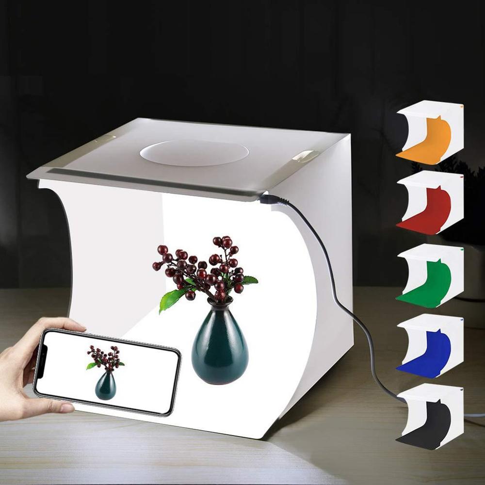 LED Studio Photo remplir Lightbox Mini Studio boîte Portable pratique petit LED photographique remplissage boîte facile à assembler