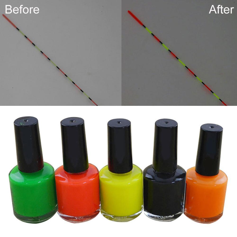 Boya flotante de pesca de 7 ml, reparación líquida fluorescente, indicador de pintura artesanal, aparejos, accesorios de herramientas de pesca