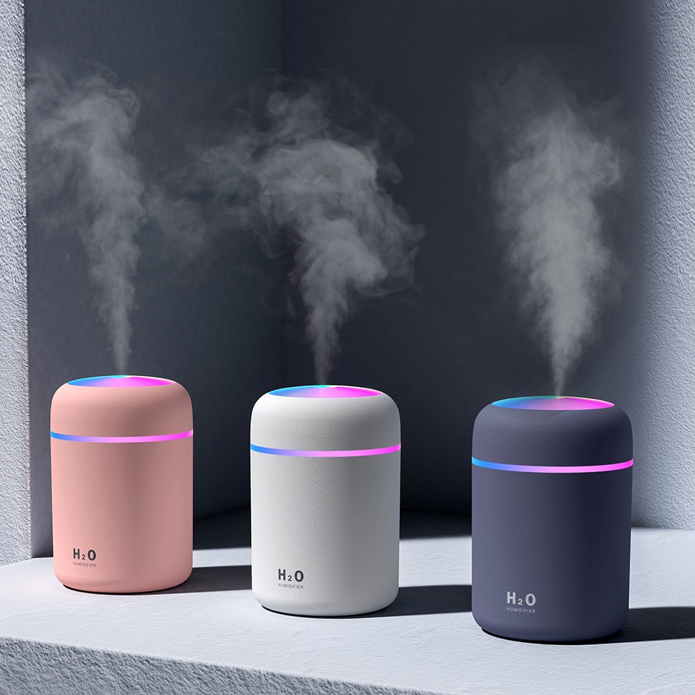 Humidificador portátil USB ultrasónico, taza colorida, difusor de Aroma, máquina de niebla, purificador de aire con luz para el coche y el hogar