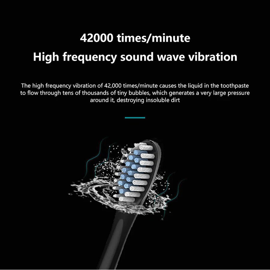 Sonic Electric Toothbrush Automatic 6 Files Household USB Charging toothbrushes Sonic for Adult with 4 tooth Brush Head