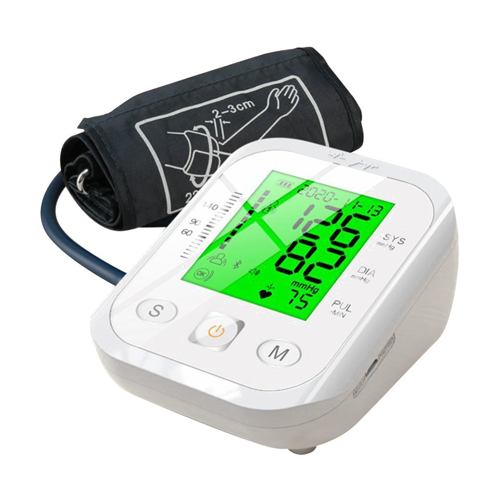 Bloeddrukmeter Automatische Digitale Lcd Display Pols Monitor Heart Beat Rate Pulse Meter Meet Automatische Tonometer