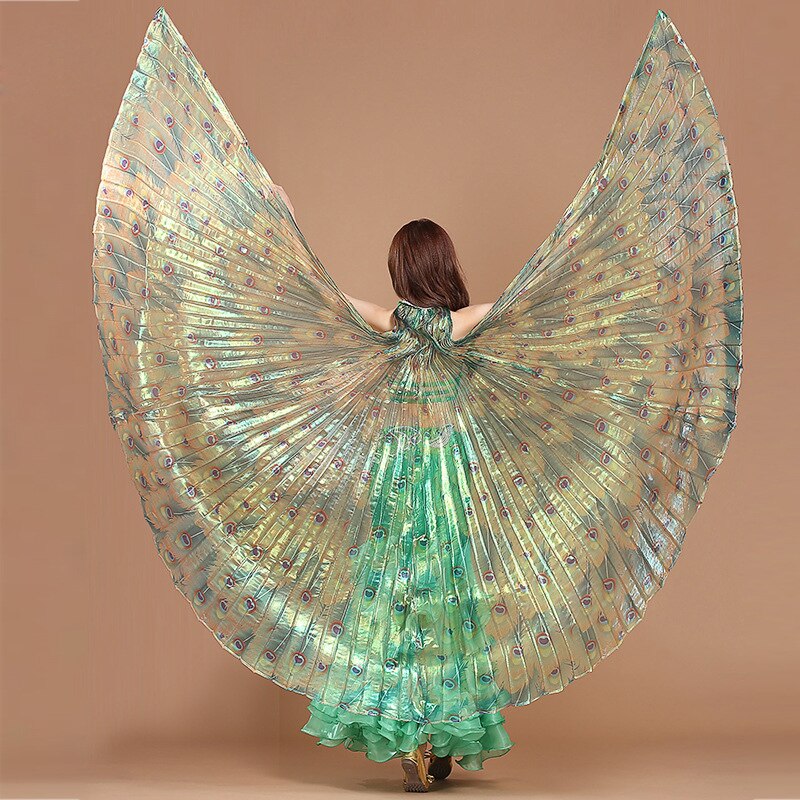 Stage Performance Props Women Dance Accessories Egyptian Transparent Wings Non-split Belly Dance Isis Wings Peacock Wing