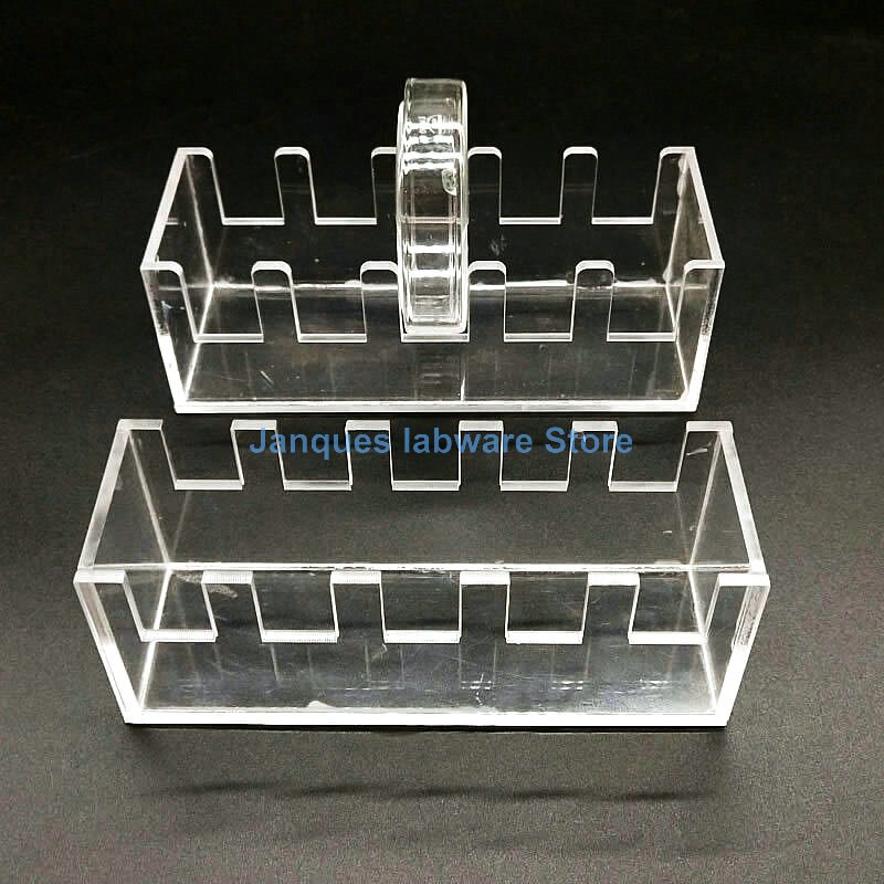 1pc Plexiglas petrischale stehen 5/10 positionen Gestell geeignet für durchmesser 60/75/90/100/120/150mm labor Runde petrischalen