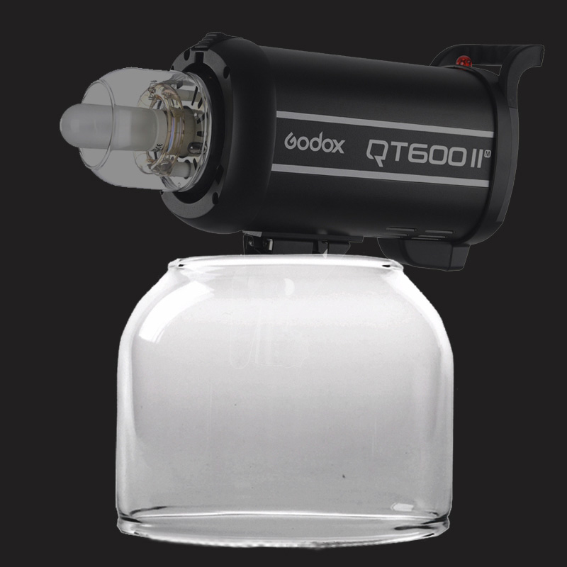 Godox original flash lys glas cover dome lampe beskyttelseshætte til godox qt / qs / gt / gs / hurtigere serie studio foto strobe