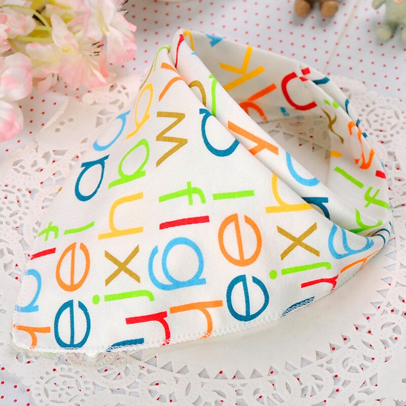 Dubbele Lagen Katoenen Baby Bandana Slabbetjes Burp Doeken Mooie Cartoon Dier Ster Beby Kids Dribble: A19