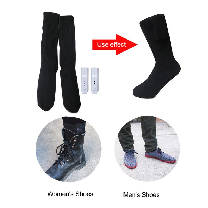 Thermal Cotton Heated Socks Sport Skiing Socks Winter Foot Warmer Electric Warming Sock Battery Power Men Women US Plug