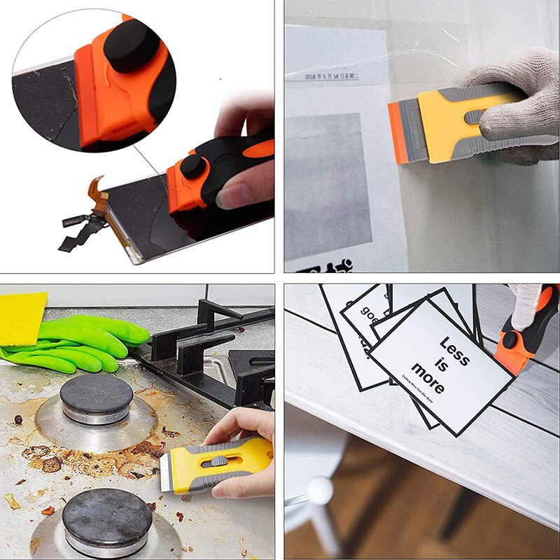 Cleaning Blade Scrapers Glue Removal Blade Razor Scraper Car Sticker Remover Paint Stripping Tool Remove Labels Stickers Stains
