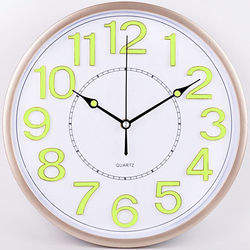 Mute vægur moderne stort natlys ur quartz dekorative digitale wanduhr vægmaleri vægure: 31cm stil 3