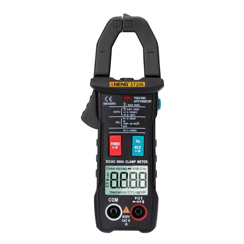 ST206 Digital Multimeter Clamp Meter 6000 Count Amp Current Clamp Measure Tester