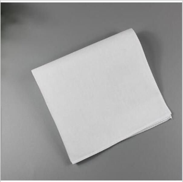 20pcs Pure White Hankerchiefs 100% Cotton Handkerchiefs Women Men 28cm*28cm Pocket Square Wedding Plain DIY Print Draw Hankies