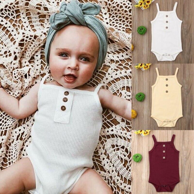 UK Peuter Kid Baby Meisje Jongen 0-24 M Mouwloze Jumpsuit Playsuit Bodysuit Outfit