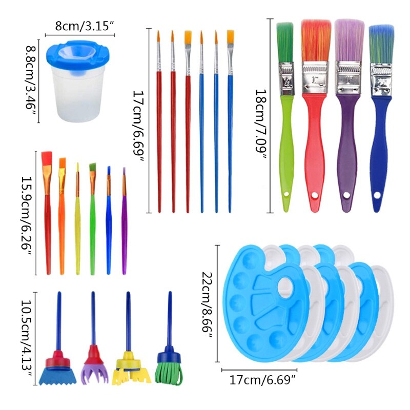Mandala Puntjes Gereedschap Schilderij Kit Rock Dot Verf Stencils Tool Set Art Craft Supplies Kits Met Lade Borstel Rits Water