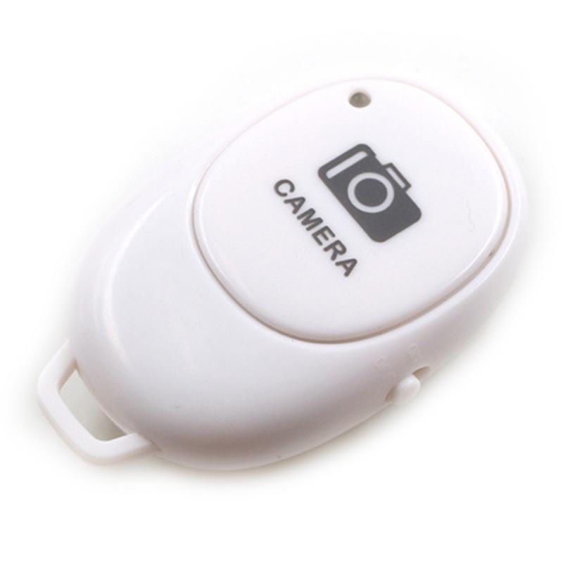 Botão de controle remoto bluetooth controlador sem fio auto-temporizador vara para câmera obturador telefone monopod selfie para ios android: White