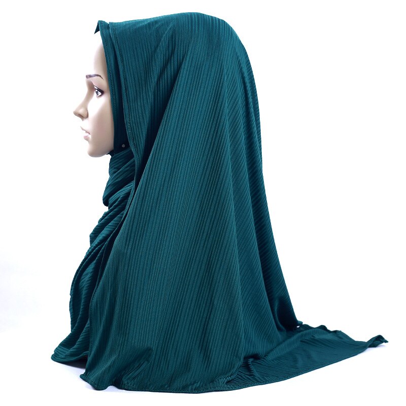 LINLING turquie femmes en mousseline de soie solide écharpe musulmane dames châles et enveloppes doux femme Hijab étoles tête sous-écharpes N488: C11