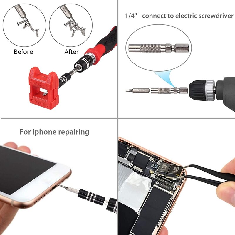 122 in- in-1 precisieschroevendraaierset, elektronica reparatieset voor het repareren van pc's, laptops en horloges